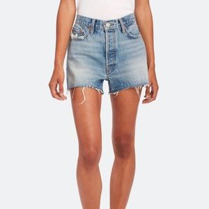 NWT Re/Done 70s high rise denim shorts size 23